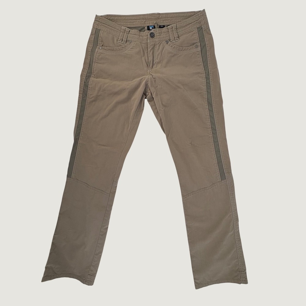 Kuhl Hiking Pants Womens 8 REG Tan Articulated Knee Stretch Panels